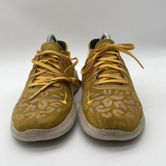 Womens Size 8.5 Nike Free RN 2018 Wild Suede Cheetah Print Sneakers AQ0562-700 - Picture 2 of 7